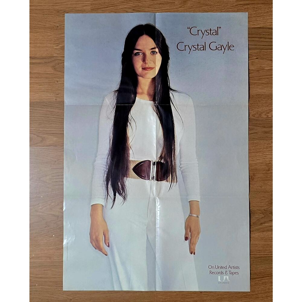 Vintage Crystal Gayle “Crystal” Promotional Poster United Artists 1976